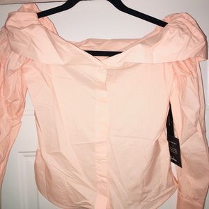 XS OFF THE SHOULDER PEACH BLOUSE